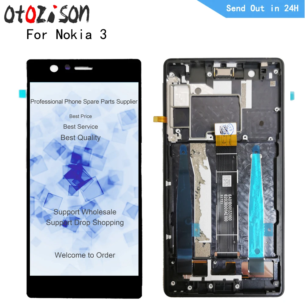 

5.0" IPS Display For Nokia 3 LCD Screen Touch Panel Digitizer WIth Frame Assembly For Nokia3