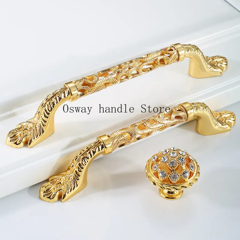 

Nordic Drawer Handles Golden Home Vintage Filing Cabinets Hardware Cabinet Door Handle Dressers kitchen Furniture Handle