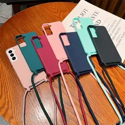 Crossbody Soft Phone Case for Samsung Galaxy S25 S26Ultra S22 S21 Plus S24 S23 FE A16 A06 A55 A35 A25 A15 A05 A05S A54 A34 Cover