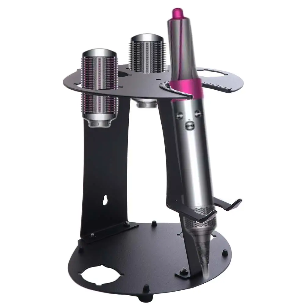 

No Drill Curling Iron Storage Holder Non-slip Space Saving Curling Iron Stand Wall Mounted/Desktop Hair Tool Organizer
