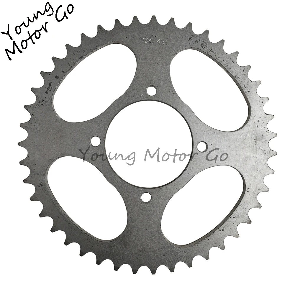 

520 43T Rear Sprocket 76mm 4 Hole Back Chain Disc For Motorcycle ATV Quad Mini Dirt Pit Bike Moto Buggy Go Kart Motor Parts