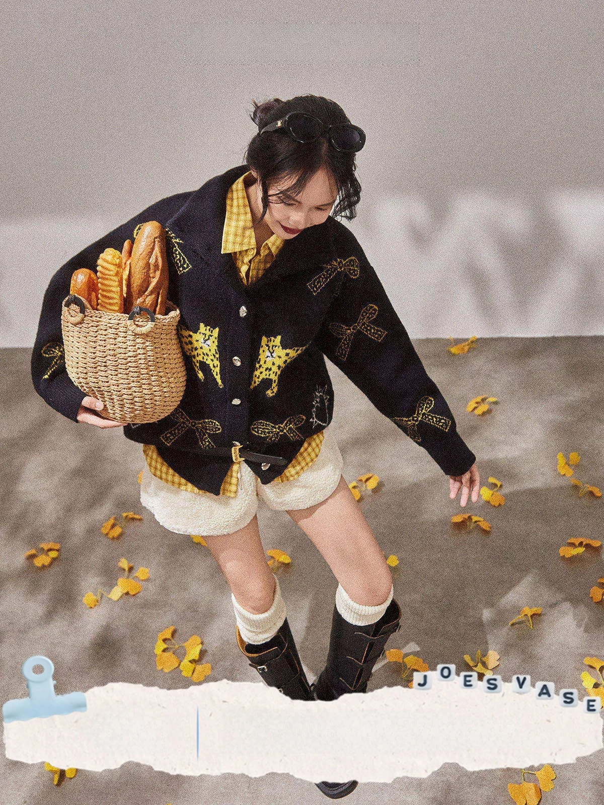 

Bla Floral Embroidery Stand Collar Women's Cardigan Double Leopard Pattern Warm Autumn New Sle Commute Sle Long Sve