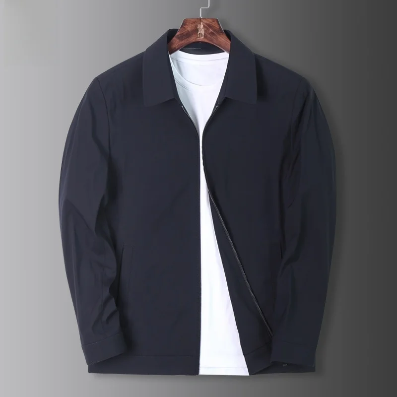 

Classic Men's Busin Casual Jaet Paul Spring New Sle Sl Collar Coat M Top Faion Urban Stand Fit Nylon Spa...