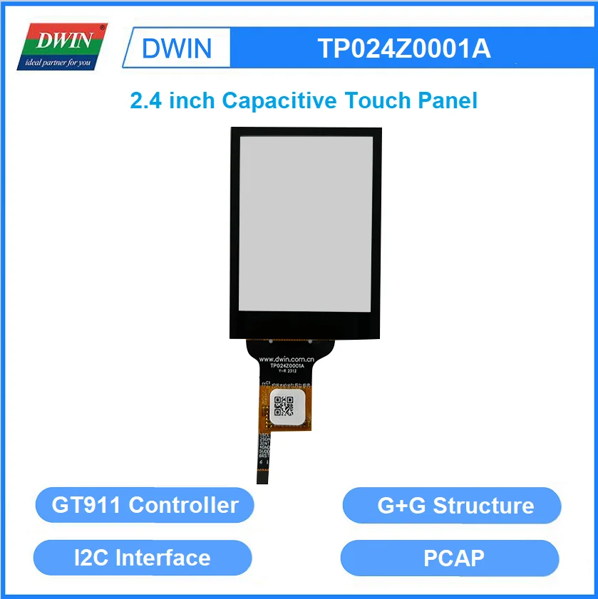 DWIN-pantalla táctil capacitiva CTP 2,4, 85% pulgadas, TP024Z0001A