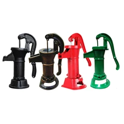 Iron Suction Pump Manual Water Jet Pump Domestic Well Hand Shake Suction Well Pump Groundwater for Home Garden Yard Lift 8 Meter