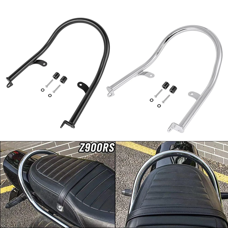 For Kawasaki Z900RS/SE/CAFE 2018-2025 22mm 25mm Steel Rear Pillion Luggage Rack Passenger Grab Rail Motorcycle Accessories