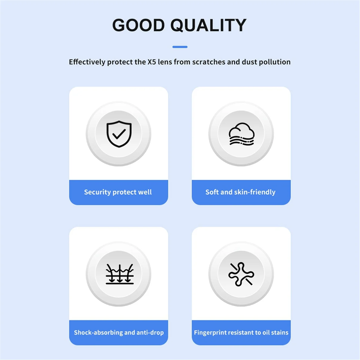 

A45U Lens Cap & Silicone Case for X5, Lens Protector Cover Camera Body Protection Case