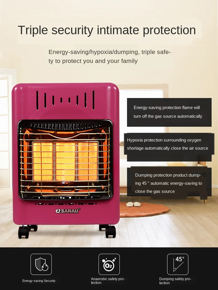 ขนาดใหญ่พื้นที่ความร้อน,แก๊ส,ครัวเรือนประหยัดพลังงานและป้องกันสิ่งแวดล้อม,multi-Functional ในร่ม Fast เครื่องทำความร้อนแก๊ส H