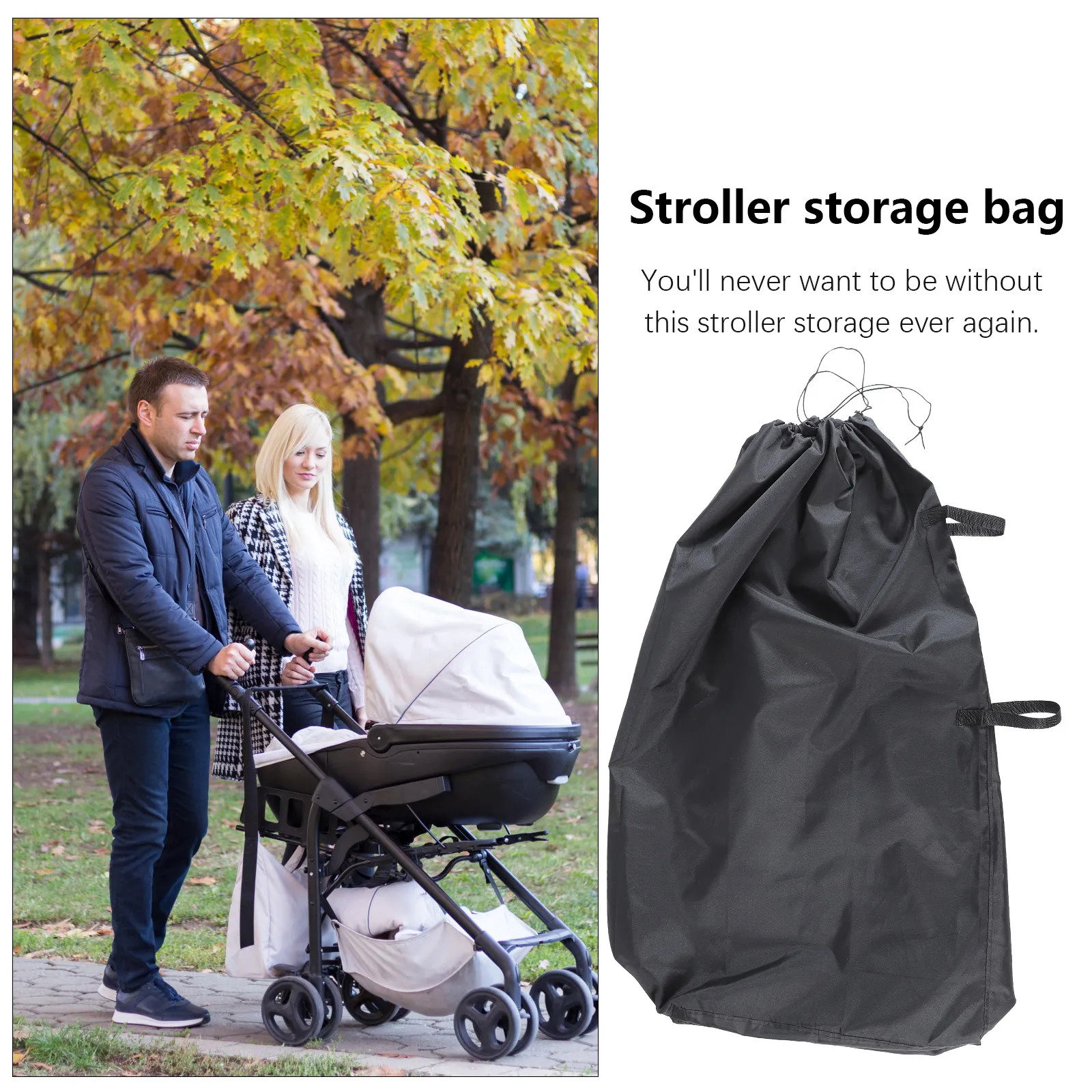 

Stroller Storage Bag for Airplane Travel Oxford Cloth Heavy Duty Protective Cover Fits Most Double Jogging Strollers Travel