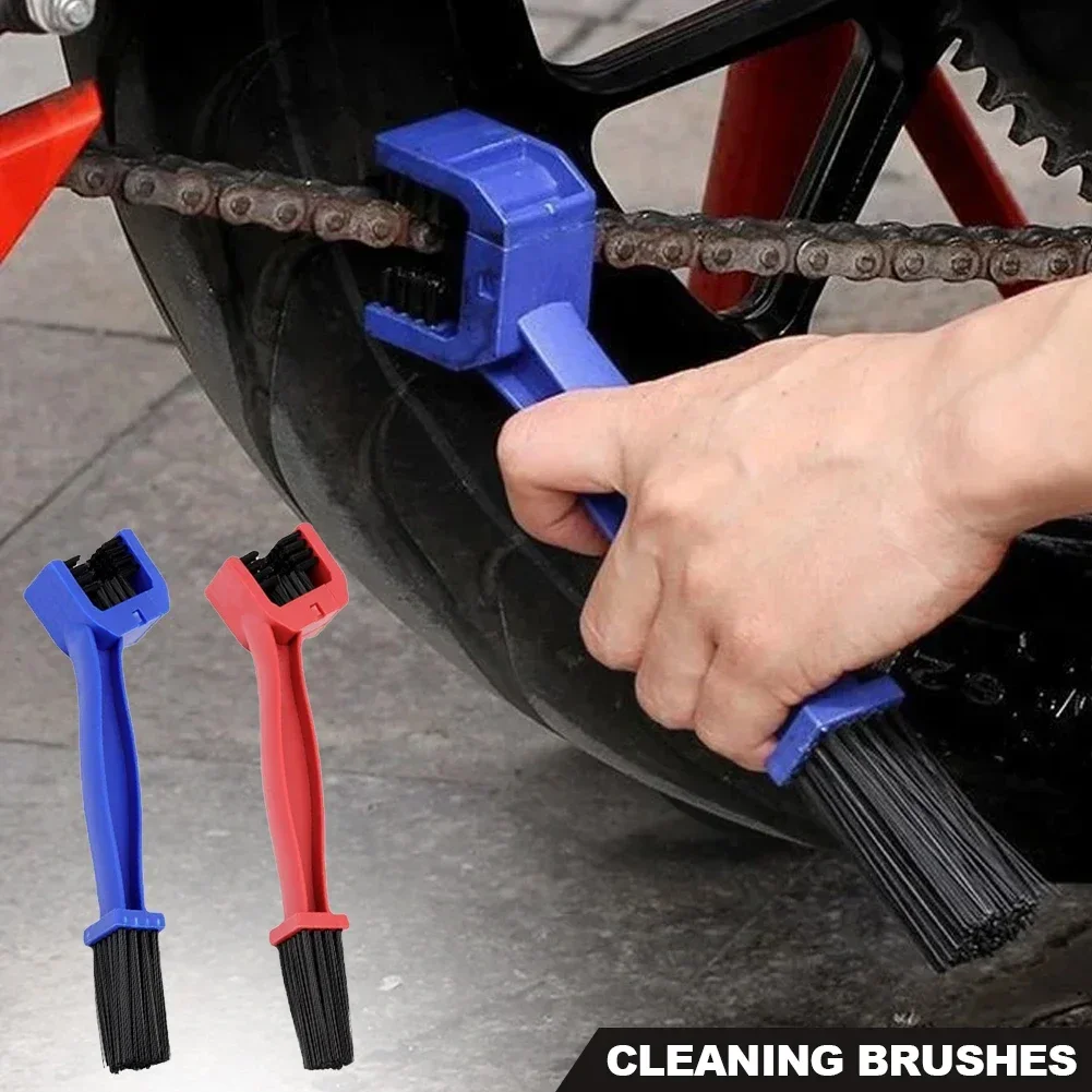 Motorcycle Chain Brush Cleaner Plastic Bicycle/Moto Brush Clean Chain Cleaner Outdoor Scrubber Road Care Tools Motorcycle Parts