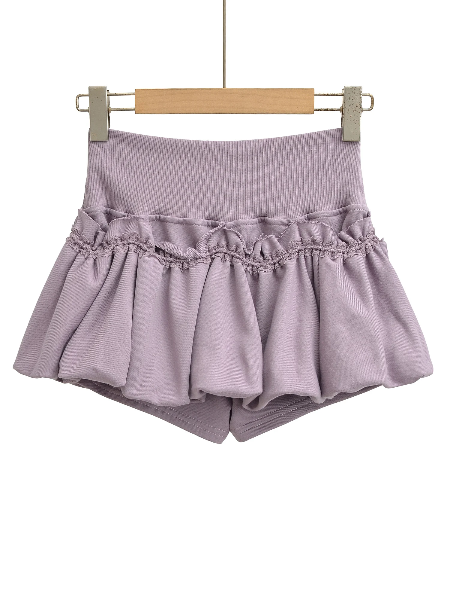 Falda acampanada de estilo f americano para mujer, falda informal de algodón antiexposición con cintura elástica y ribete de encaje