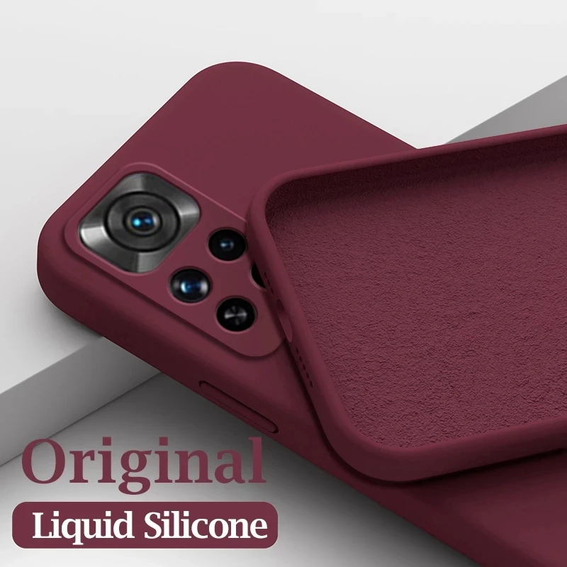 Original Square Liquid Silicone Phone Case For Xiaomi Redmi Note 12 pro 11 note 10 pro 9S Redmi K60 pro K40 K50 Poco F3 X3 Cover