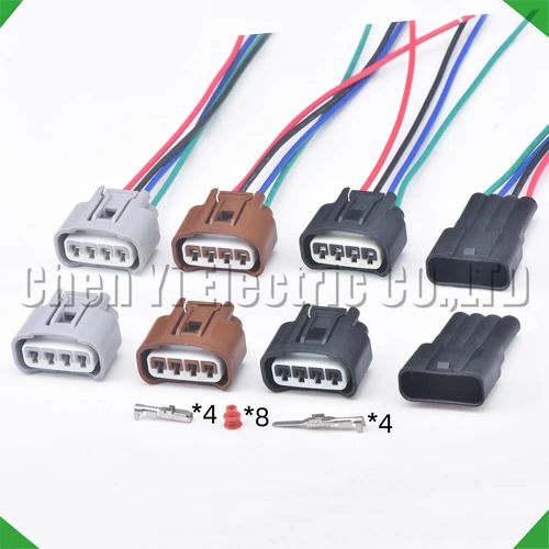 Conector de bobina de encendido automático de 4 pines, conector de clavija de arnés de cables 7283-7449-30 para 2AZFE1ZZFE 90919-02244 90080-19015 90919-02248