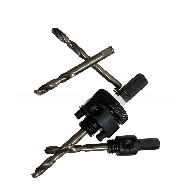 Pipe cutting machine accessories 15-piece set, suitable for pipe cutting machine hole saw, with drill connecting rod multi-model