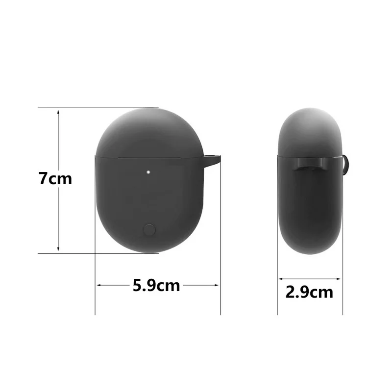 Weiche Silikon Kopfhörer Abdeckung Für Xiaomi Redmi Airdots 3Pro Knospen 3 Pro Wireless Headset Ohrhörer Schutzhüllen Mit Karabiner