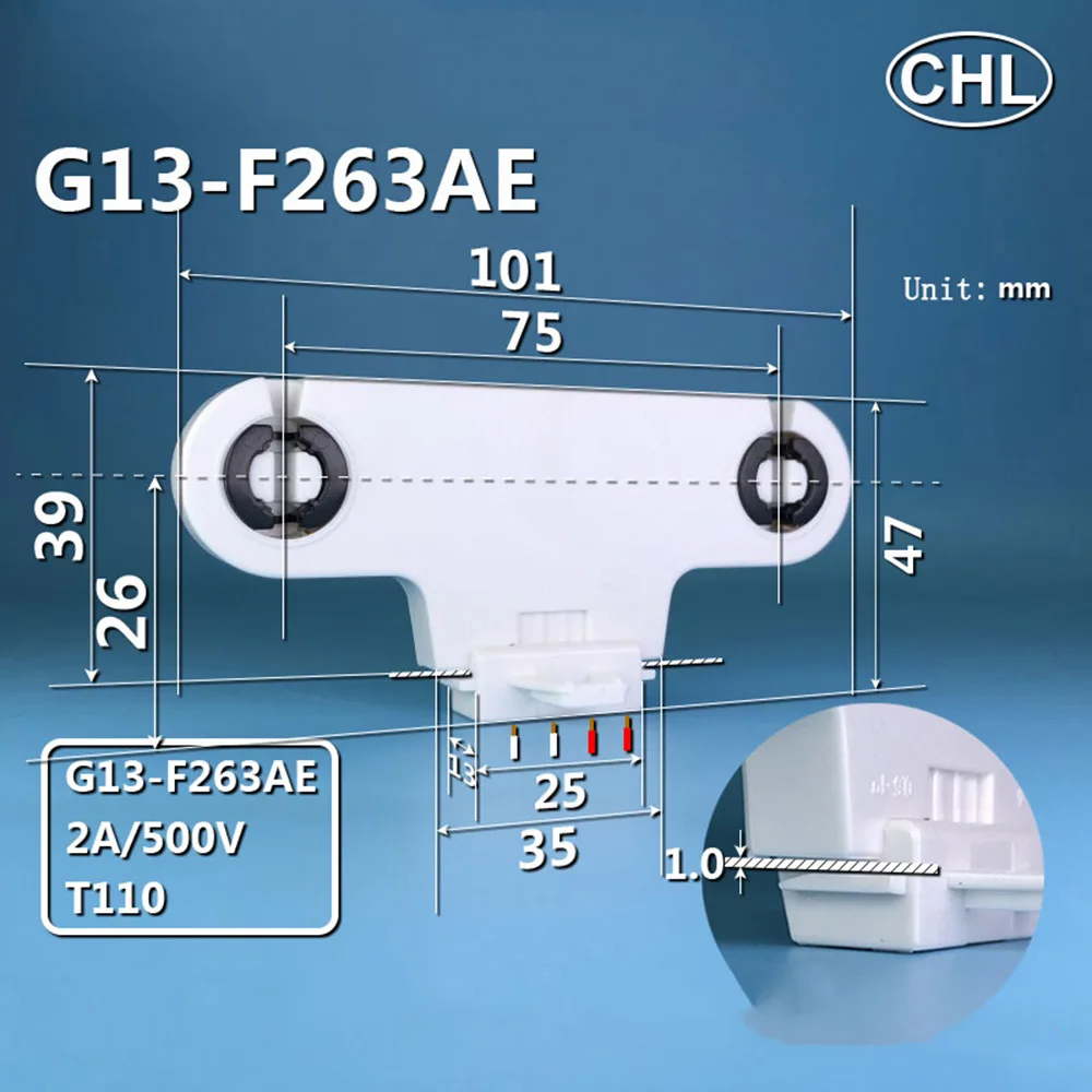 G13 LED Fluorescent Lamp Holder T8 Double Tube Bracket T8 Lamp Base CHL G13-F263AE Light Socket