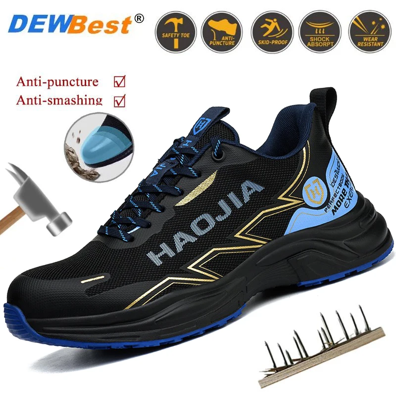 New casual wear-resistant non-slip comfortable safety and protective work shoes steel head anti-smash anti-puncture safety shoes