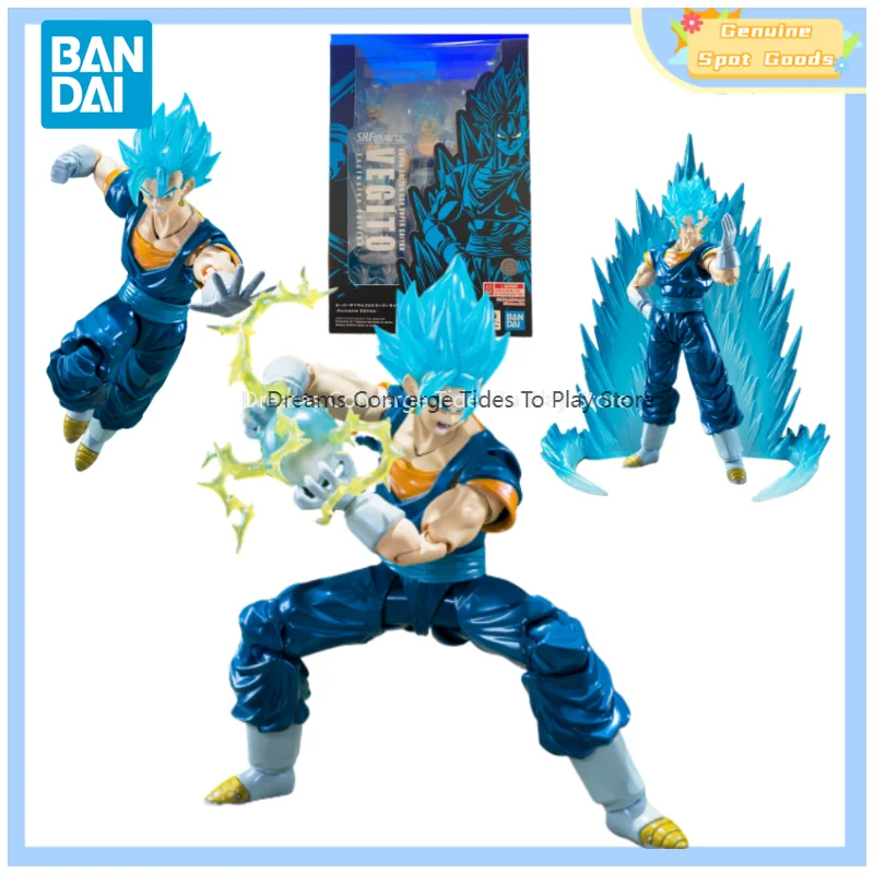 Original Bandai NYCC Dragon Ball SHF Super Saiyajin Gott VRGITO Anime Actionfiguren Modell Spielzeug Sammlerstück Geschenk für Spielzeug Hobbys Kind