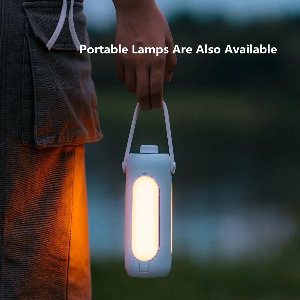 Folding Camping Lamp Outdoor Portable Tent Camping Light Rechargeable Travel Flashlight Hanging Light