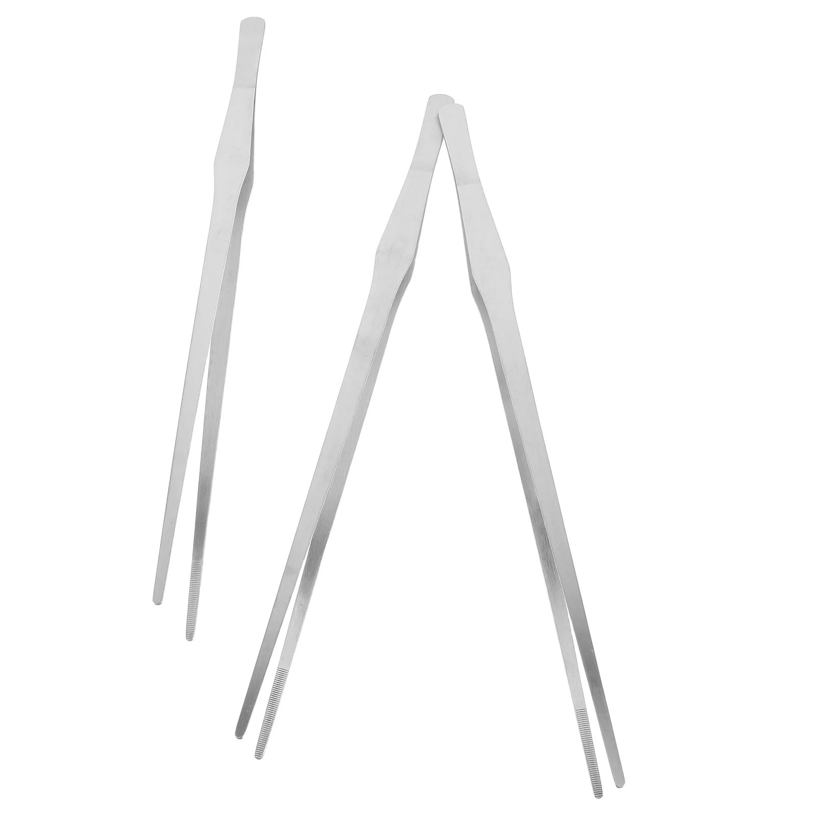 

3pcs Long Stainless Steel Tweezers For Aquarium Reptile Feeding Fish Tank Planting Terrarium Tools Food Tongs Bearded Dragon