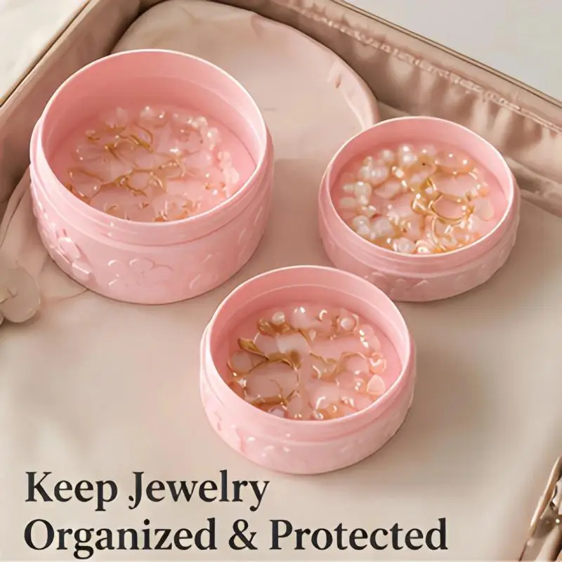 3D Printed Relief Cherry Blossom Storage Box Cover, Dust-proof Beauty Storage Can, High Beauty Girl's Heart