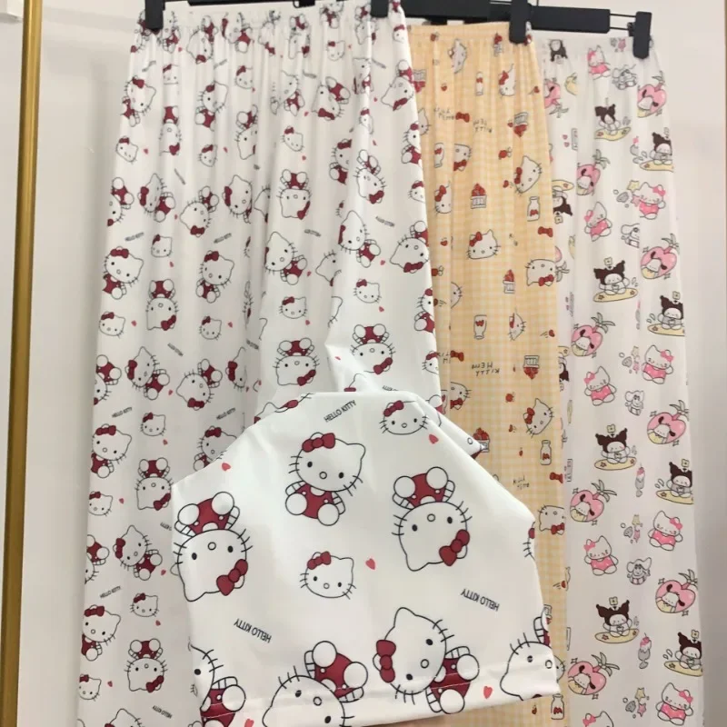 Anime Sanrio Hello Kitty My Melody Pajama Pants Female Spring Autumn Loose Cartoon New Home Trousers Leisure Can Be Worn Outside