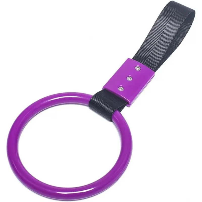

Car Tow Strap Car Tow Strap Bus Train Hook Strap Cute round shape Handle strap Drift Universal Warning Sign（purple）