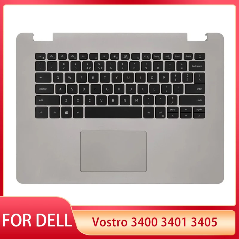 

New For DELL Vostro 3400 3401 3405 Laptop US English Keyboard With Palmrest Upper Touchpad Cover Case