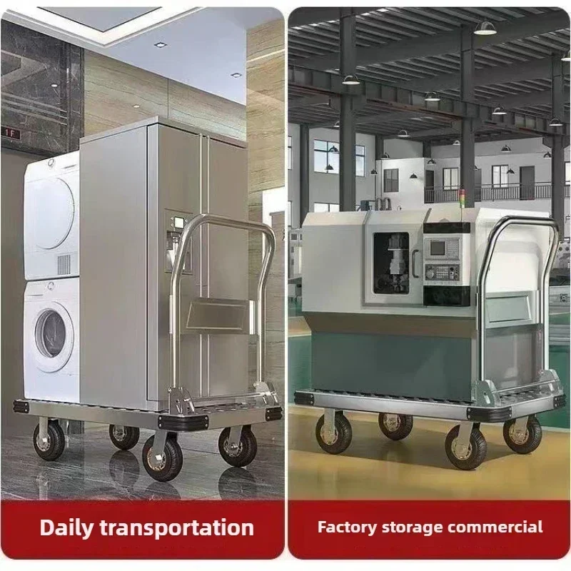 عربة ألواح فولاذية، شاحنة بأربع عجلات، عربة مسطحة ذات سحب سريع، مقطورة صغيرة قابلة للطي، عربة دفع وسحب