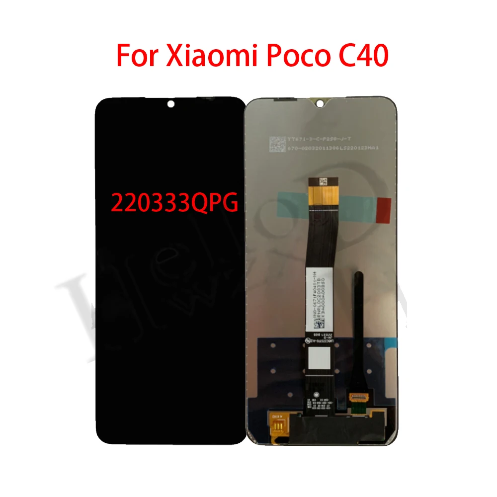 

6.71" For POCO C40 LCD Display For Xiaomi Poco C40 220333QPG Display LCD Touch Screen Digitizer Assembly Replacement