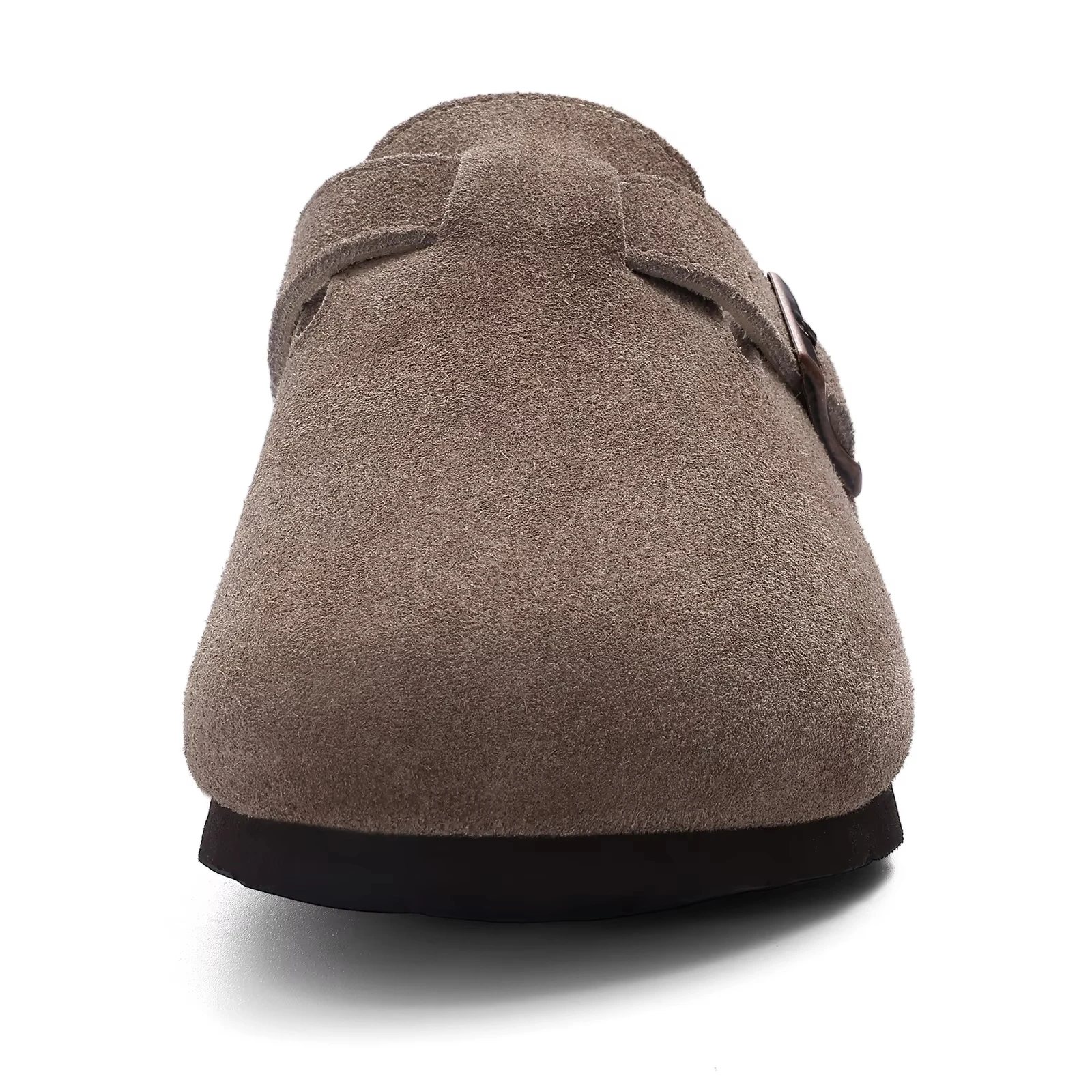 Comwarm Fashion Men's Suede Mules Slippers New Women Clogs Cork Insole Sandals With Arch Support Outdoor Beach Slides Home Shoes image 3