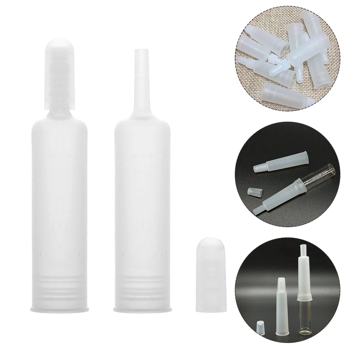 

Essence Bottle Plug Set Essential Oils Mini Dropper Bottles White Plastic