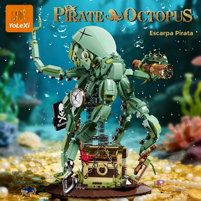 punk-mechanical-ocean-pirate-octopus-model-stress-relief-assembly-building-blocks-educational-toys-birthday-gift-for-boys
