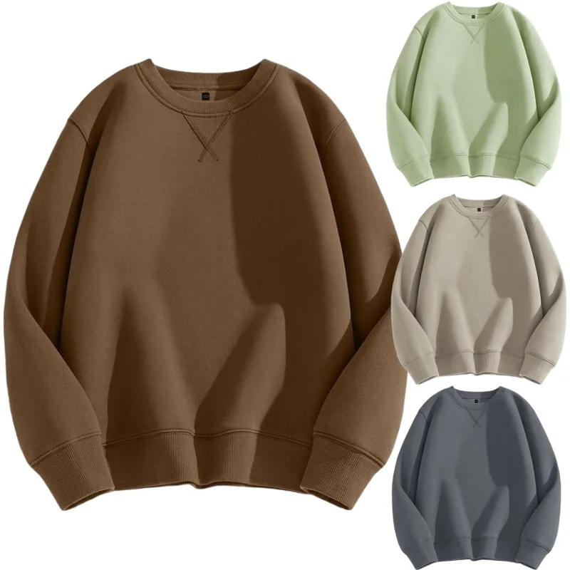 

Свободная толстовка с длинными рукавами для мальчиков-подростков, учащихся старших классов, однотонная, спортивная, из полиэфирного волокна, повседневная одежда на все сезоны