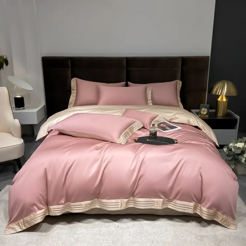 Luxury 100S Egyptian Cotton Bedding Set, Duvet Cover, Bed Sheet & Pillowcases - King Size Comforter Bedding Sets
