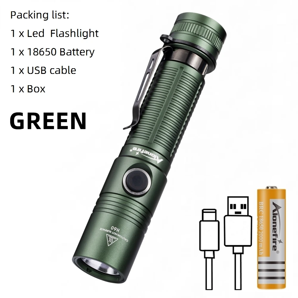 1800Lumen High Felle Power Led Zaklampen 1800lm Tactische Zaklamp Usb Opladen Buiten Wandelen Camping Vissen Noodlantaarn