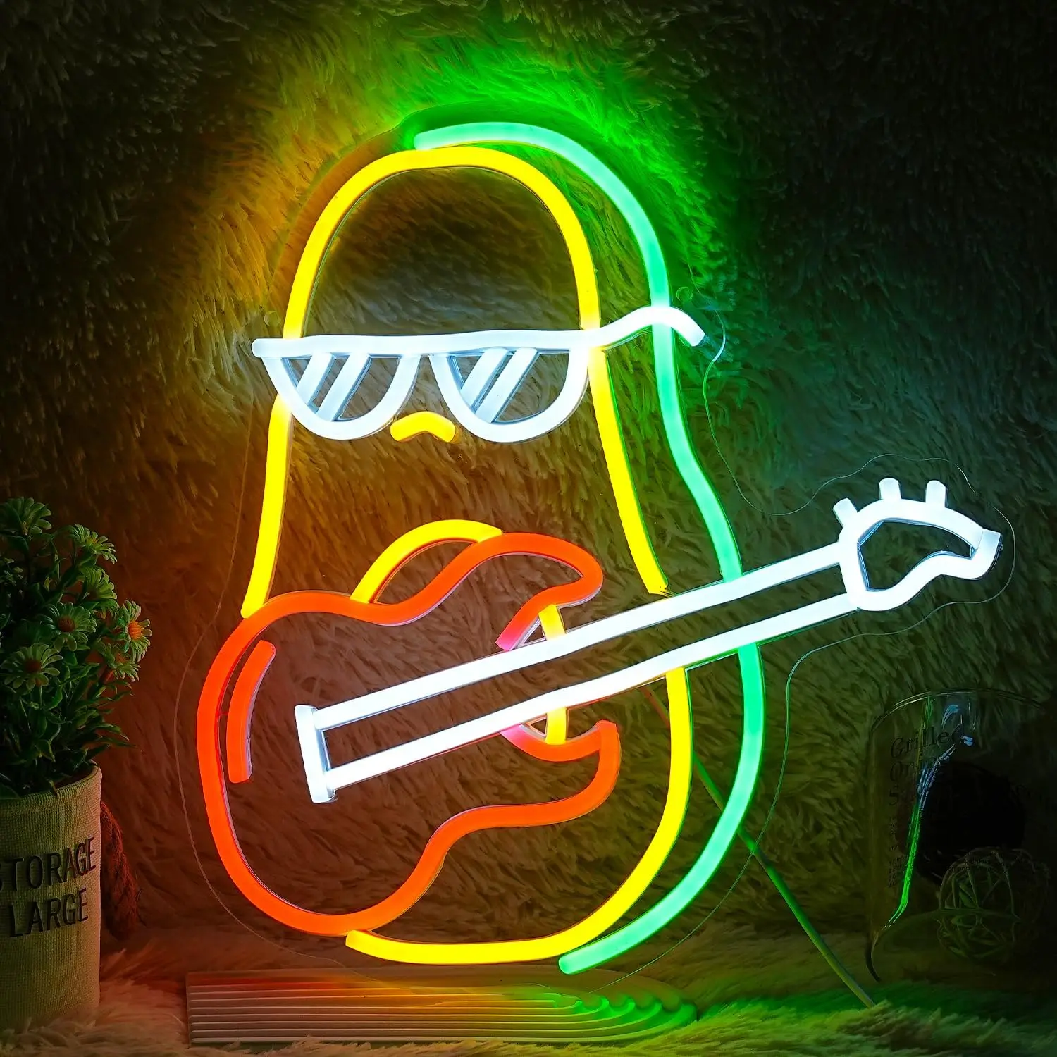 

Avocado Guitar LED Neon Lights Dimmable Night light for Bar Club Bedroom Hotel Decoration Birthday Party Outdoor Neon Decor Gift