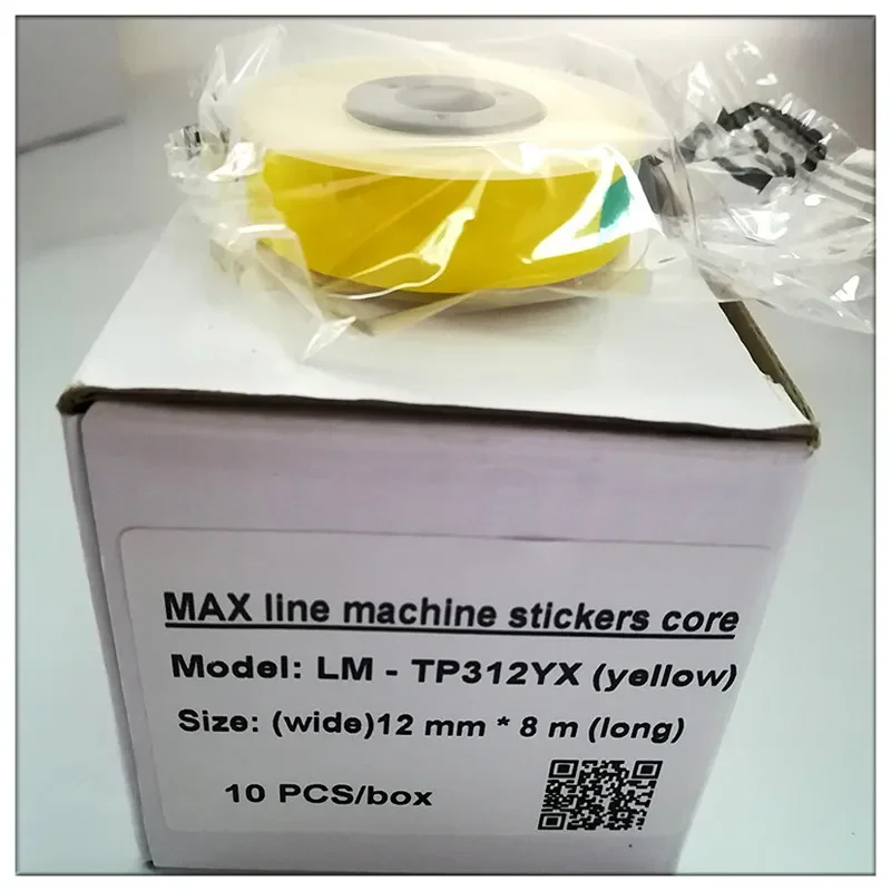 

50/100/200PCS Tape Label Core LM-TP312YX Yellow Ink Ribbon Printer Cartridge for MAX Letatwin Wire Marker Tube Printer LM-390A