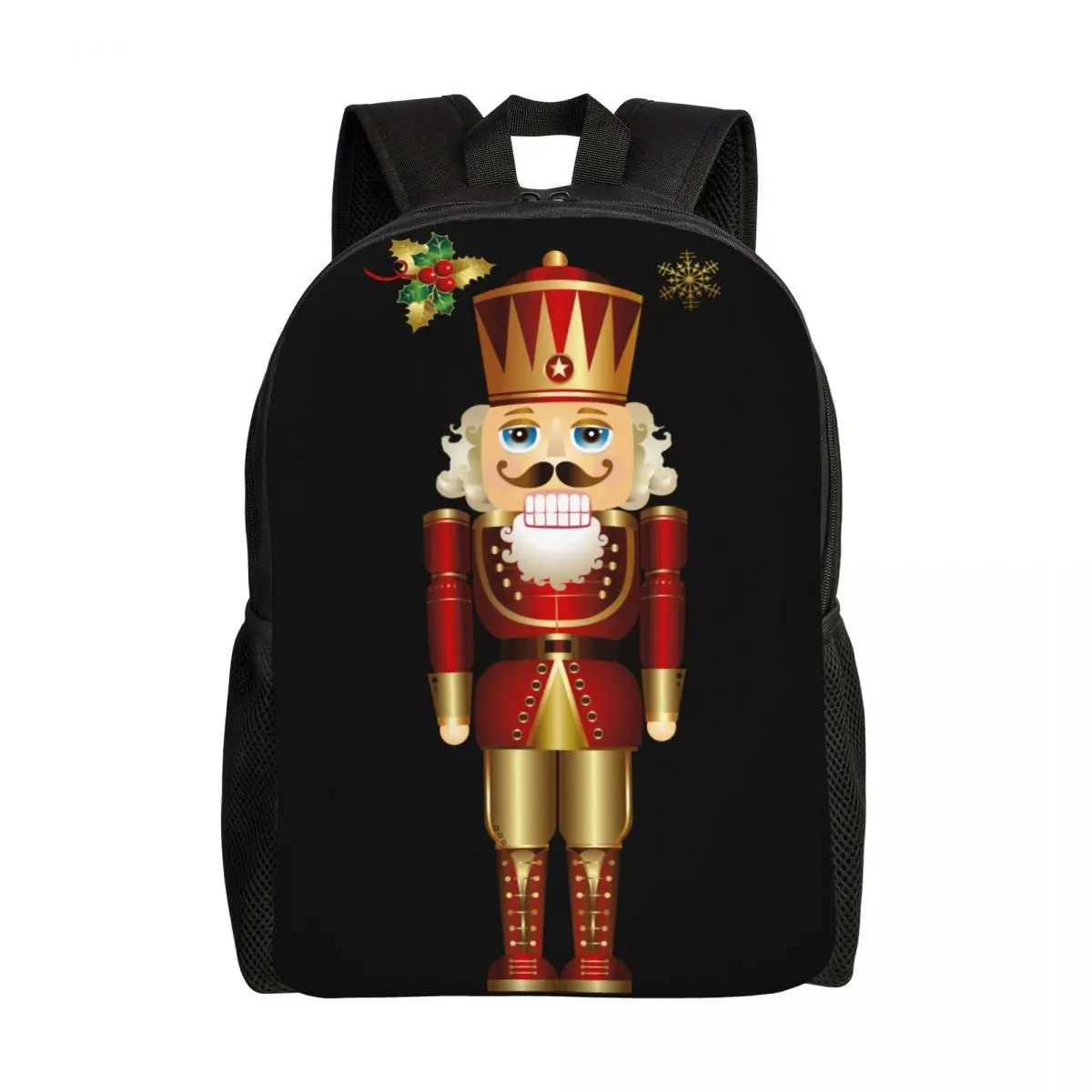 

Customized Nutcracker Soldier King Backpacks College School Students Bookbag Fits 15 Inch Laptop Christmas Nutcrackers Bags