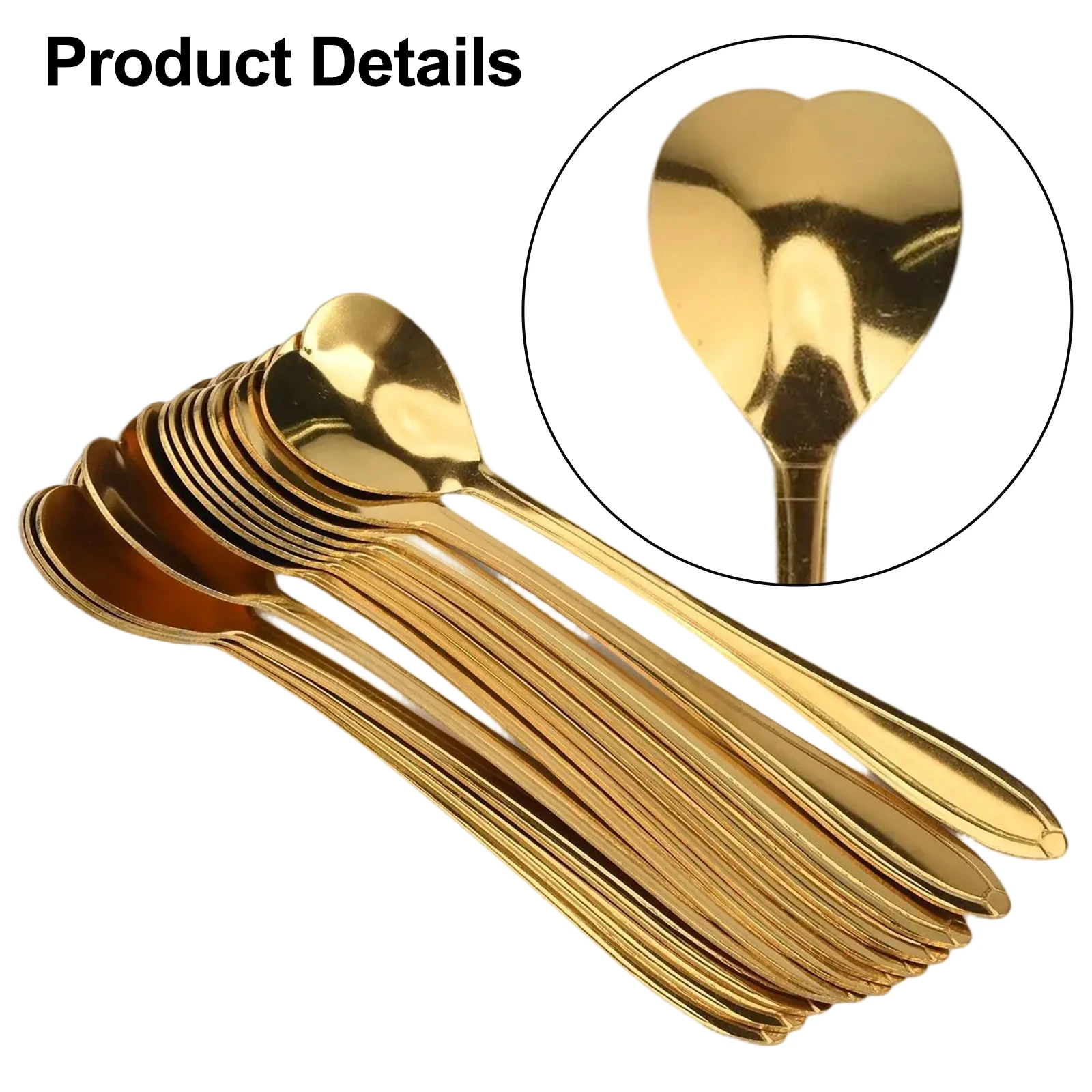 Heart Shaped Coffee Spoons in Premium Stainless Steel Great for Adding a Touch of Elegance to Any Dining Table Setting