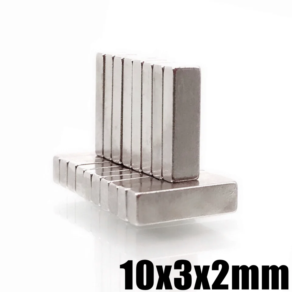 2/20/50/100/500/5000Pcs 10x3x2 Neodymium Magnet 10*3*2 NdFeB Magnets Block Super Powerful Strong Permanent Magnetic imanes Block