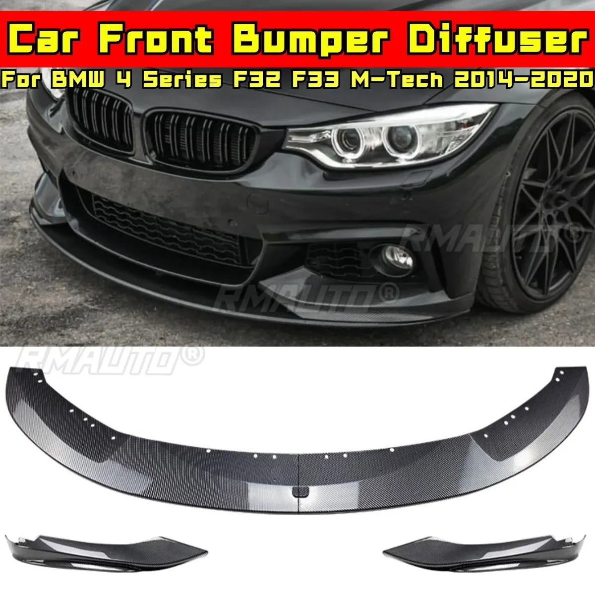 

For BMW 4 Series F32 F33 M-Tech Front Bumper Splitter Lip Exterior Part for BMW 4 Series F32 F33 M-Tech 2014-2020 Accessories