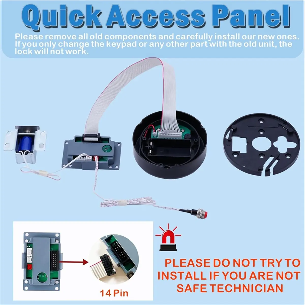 abpo-ソレノイドロック付き安全ロック交換用ブラックキーパッド電子ロック-家庭用およびビジネス用セーフボックス用
