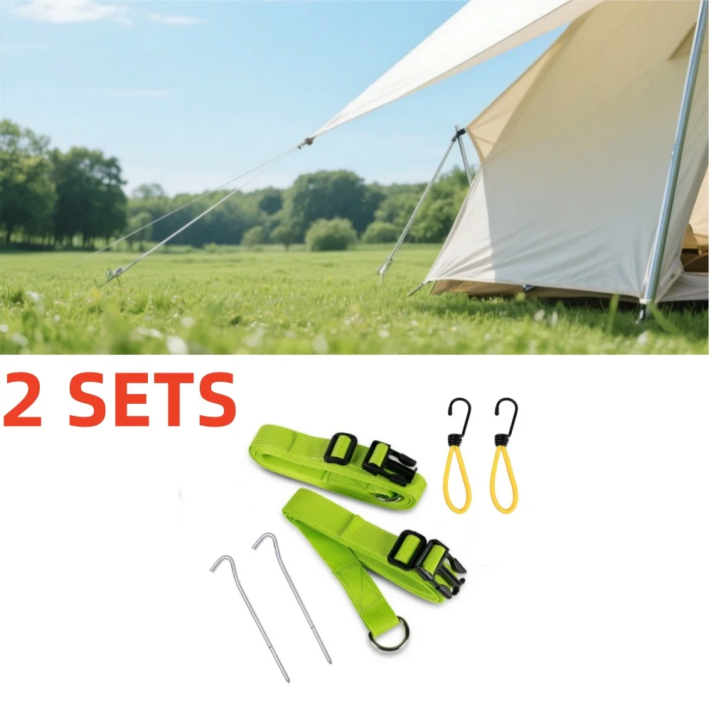 

Green Tie-Down Straps Kit For Kampa Dometic Awnings Secure Storm Anchors For Caravans & Motorhomes Weather-Resistant Accessory