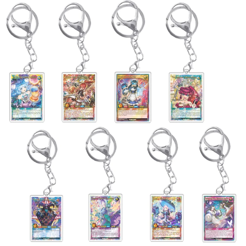 

Yugioh Keychain Card Rush Duel RD Dark Paladin Abysskite Party Acrylic Pendant Backpack Ornament Decoration Anime Game Fans Gift