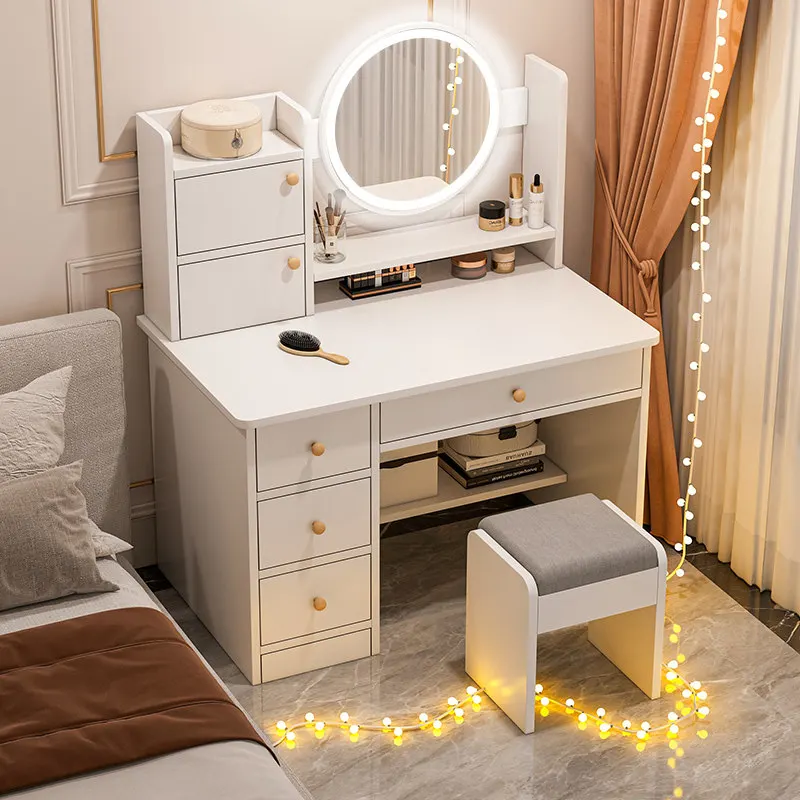 Espejo de escritorio, tocador de maquillaje, dormitorio, hotel, tocador vintage universal, tocador profesional para cuarto, muebles de salón