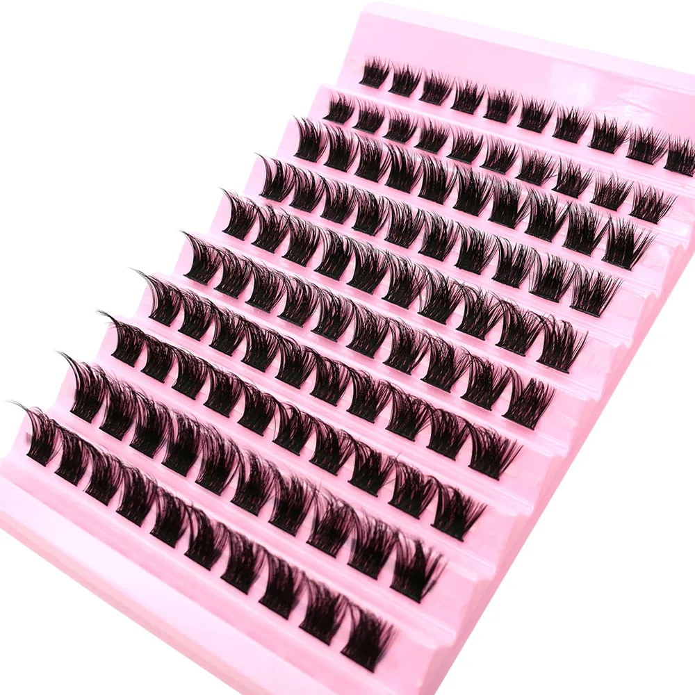 DIY 클러스터드 속눈썹 대용량 8-14mm 부드러운 혼합 자연스러운 곱슬 가짜 속눈썹 연장 3D 도구