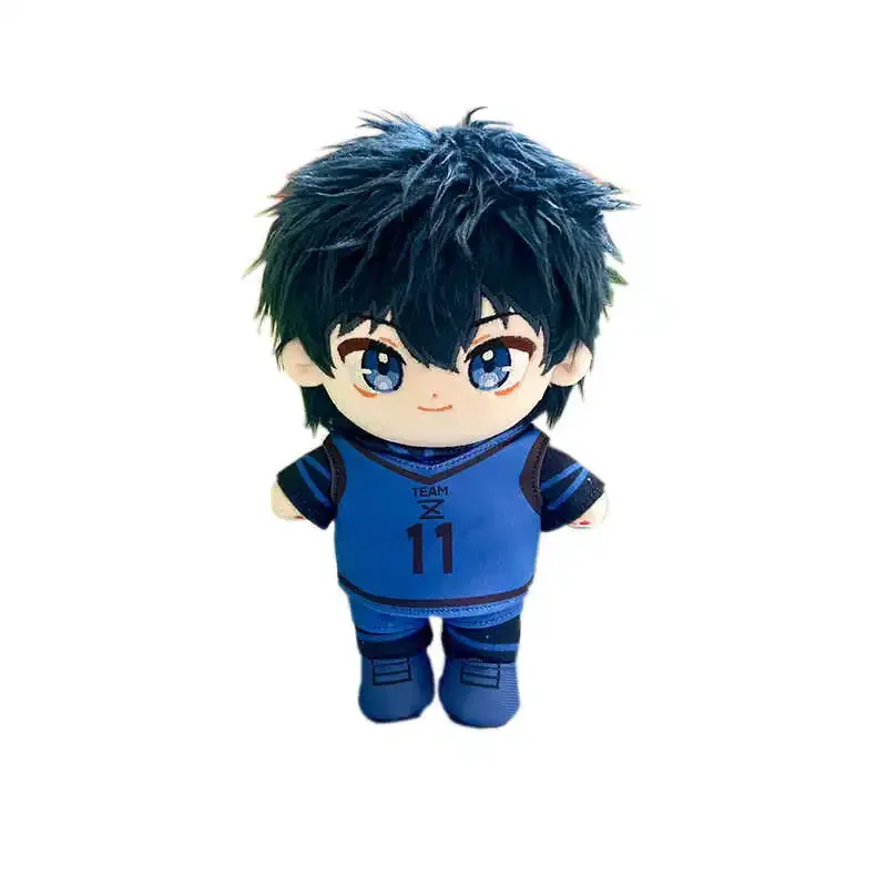 20cm Anime Blue Lock Isagi Yoichi Plush Doll Stuffed Toy Plushies w/Clothes Adorable Cartoon Figure Puppet Prop Xmas Gifts 8inch