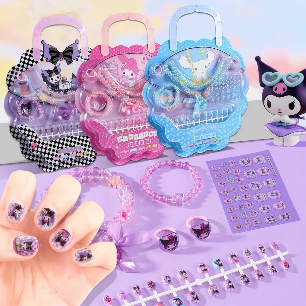 1 Set Melody Kuromi Cinnamoroll Nagelkunst-Set Nagelaufkleber Leicht Abziehbar Neue Nagelaufkleber für Frauen Geburtstagsgeschenke – Detail 1