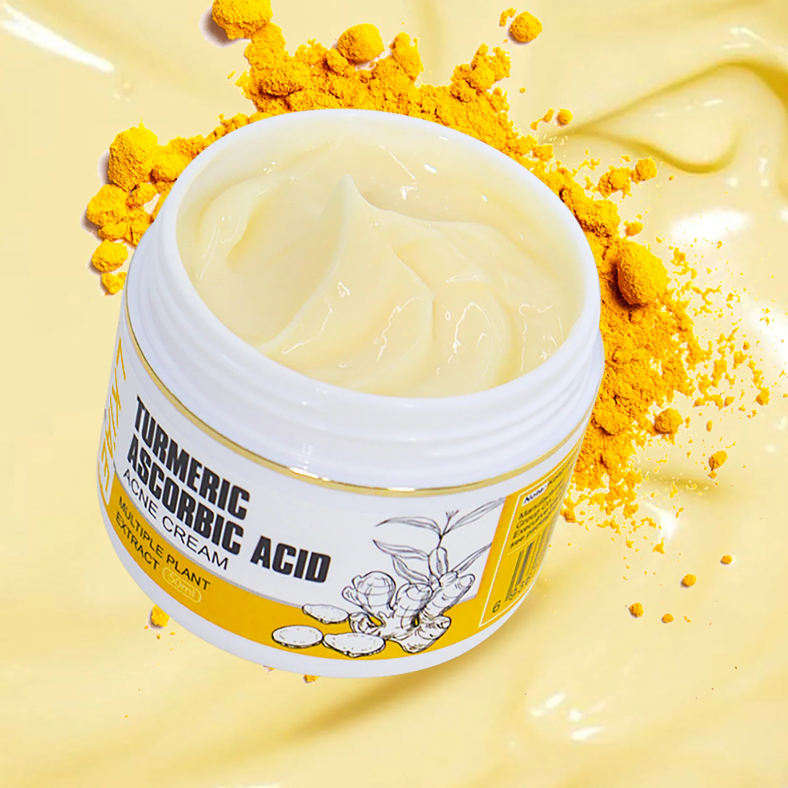 AILKE Turmeric Face Cream, Organic Repair Cream for Blemish Reduction, Clean Darkness & Stains, Improves Dull Skin Skin Care